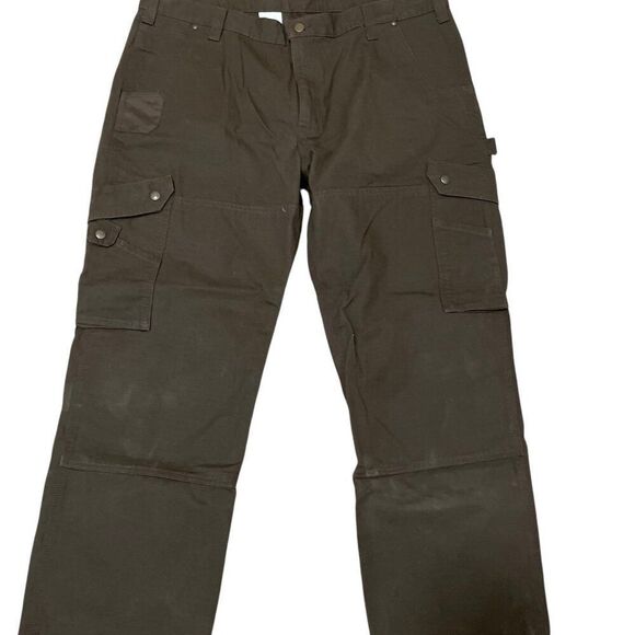 Carhartt B342 DFE Relaxed Fit Ripstop Cargo Work Brown Pants Men's Sz 42x30 - Picture 1 of 8